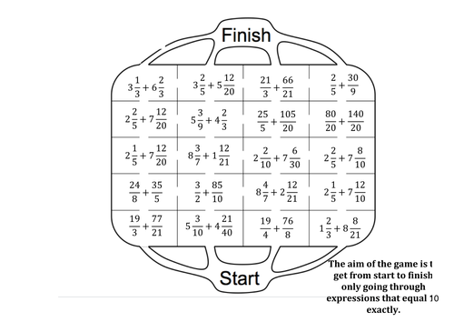 Adding Mixed Numbers - Maze by Rosiebaggs1 - Teaching Resources - Tes