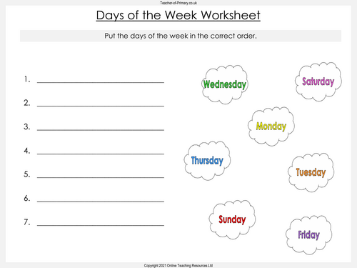 C.E.I.P. Sancho II. 1º y 2º: THE DAYS OF THE WEEK