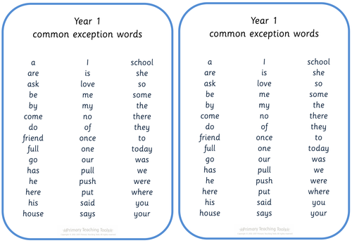 year-1-common-exception-word-mat-by-highwaystar-teaching-resources-tes