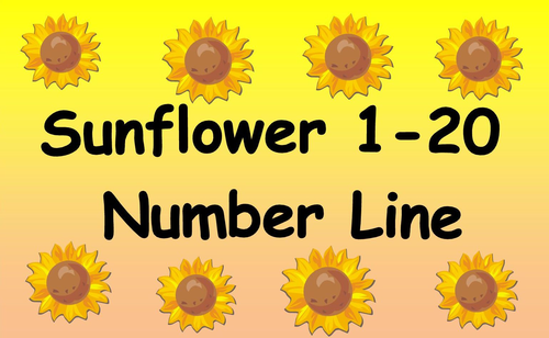 Sunflower 1 20 Number Line By Bestprimaryteachingresources Teaching 
