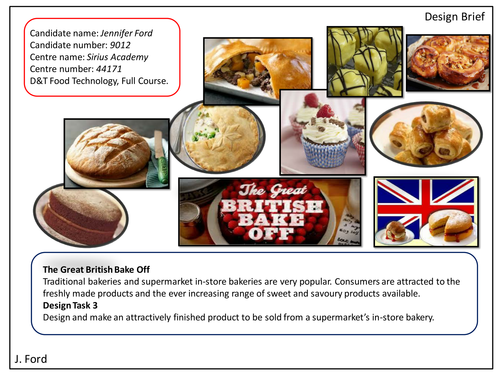Aqa food technology coursework examples gcse