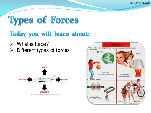 Worksheets Types Of Forces Worksheet types of forces physics by teacher rambo teaching resources tes