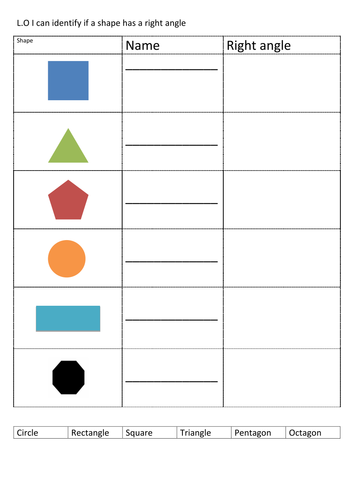 2d shape right angles by tanyalefort - Teaching Resources - Tes