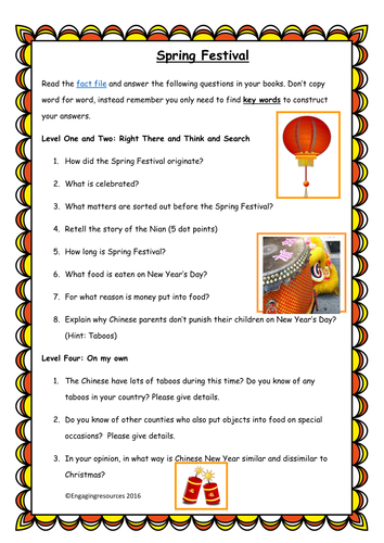 chinese new year literacy lesson ks1