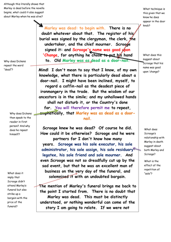 A Christmas Carol Stave 1 Scaffold by BeccaEnglish - Teaching Resources - Tes