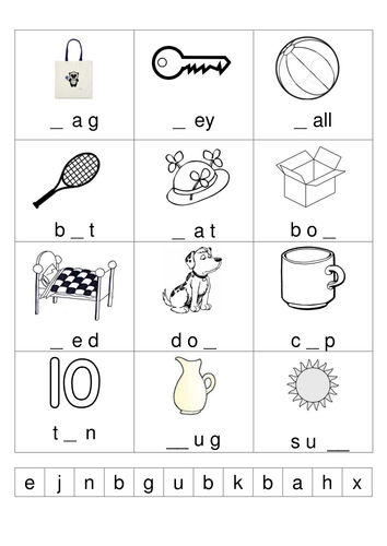 Missing letter worksheet by lynellie - Teaching Resources - Tes
