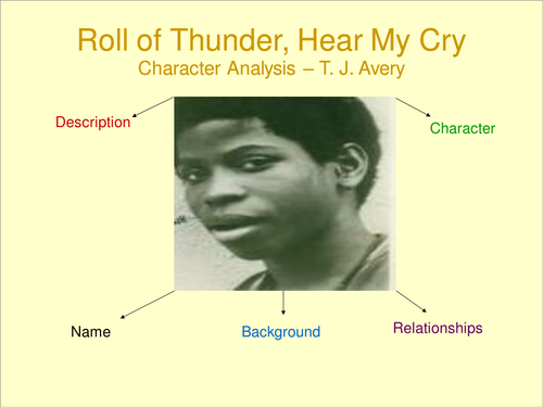 Roll of thunder hear my cry tj avery essay