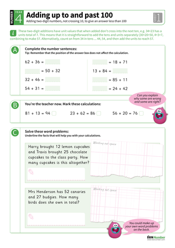Year 4 maths worksheets with answers picture