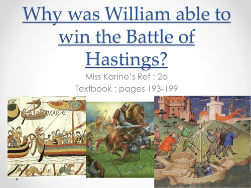 Essay william won battle hastings