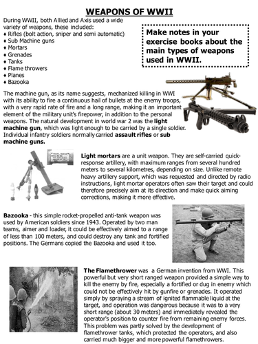 wwii-weapons-worksheet-by-ballyduffboy-teaching-resources-tes