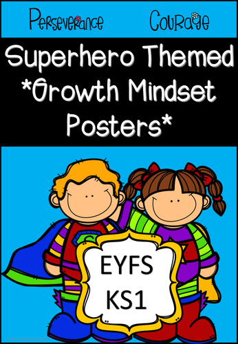 Growth Mindset Display (Superhero Themed for EYFS/KS1) by