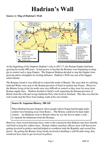 Hadrian's Wall by Roy_Huggins - Teaching Resources - Tes