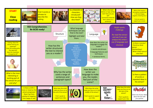 KS3 Reading comprehension pack by hannahwoolerton - Teaching Resources