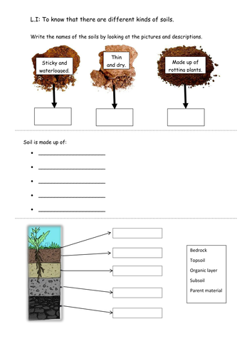 Soils worksheet by Rachdf - Teaching Resources - Tes