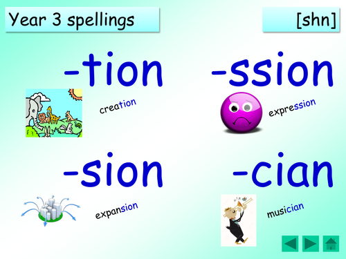 year-3-spellings-word-endings-shn-tion-ssion-sion-cian-ppts