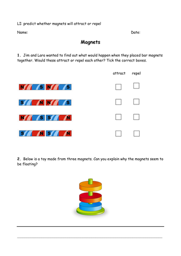 Magnets - attraction and repulsion by paulfg42 - Teaching Resources - Tes