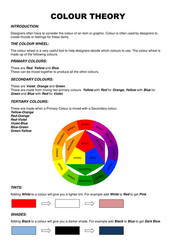 colour wheel homework