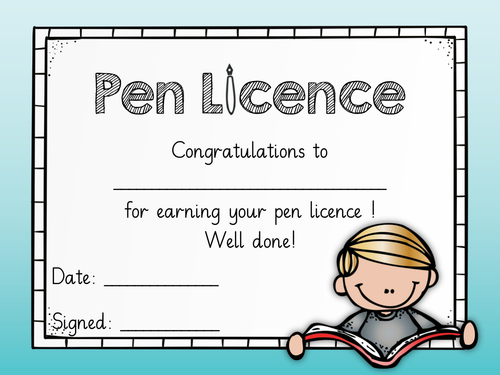 pen-licence-certificates-teaching-resources