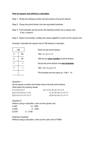 square-root-without-a-calculator-with-answers-by-gmacphail-teaching