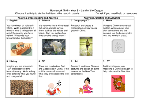 Year 1 homework booklet (pdf) picture