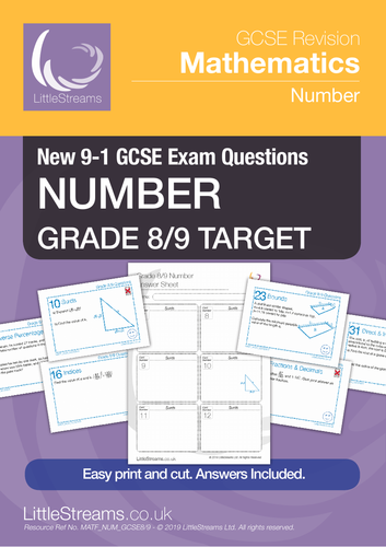 New 9 1 Gcse Maths Grade 89 Target Number By Littlestreams