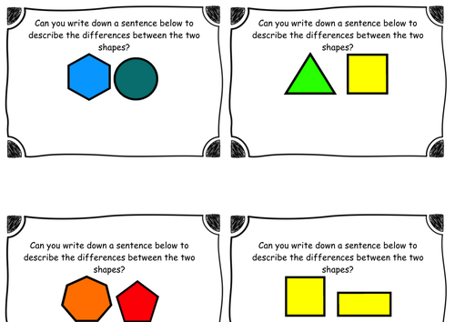 KS1 - Year 2 Maths - Differences between 2D shapes - Greater Depth by