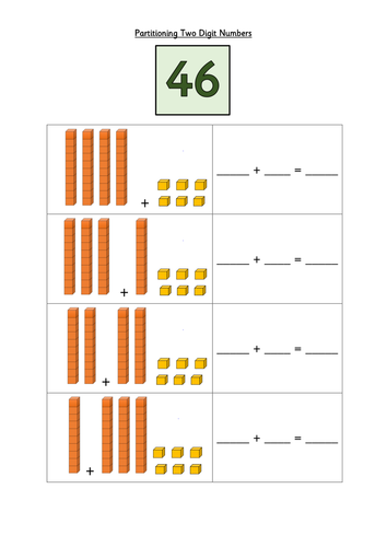 Partitioning Numbers To 10