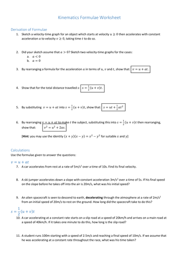 Secondary kinematics resources