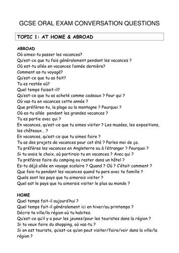 Gcse edexcel french coursework