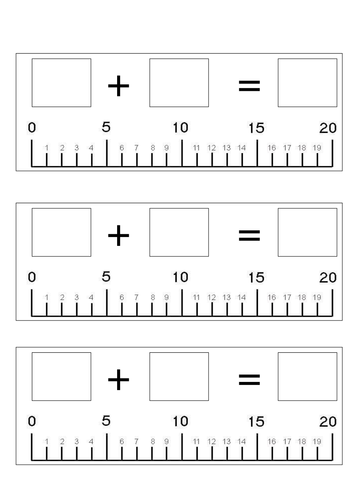 Maths addition worksheet with number line Year 1 by ...