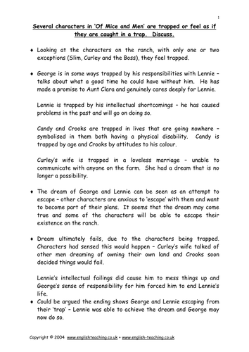 Candy in of mice and men essay