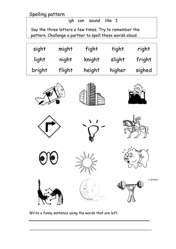 Worksheets Igh Worksheets spell and read words with igh by coholleran teaching resources tes