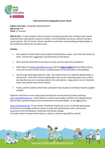 Climate change lesson plan AND activities by Realcoolfutures - Teaching