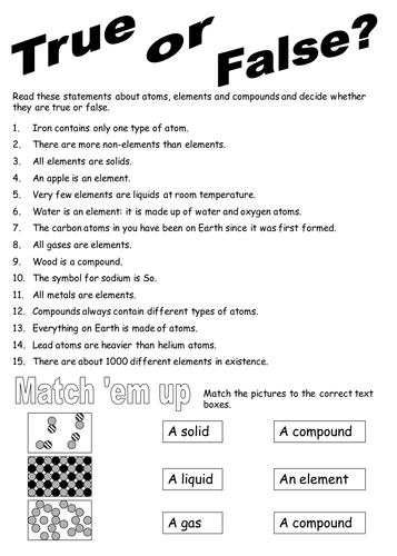 True or false? by Chemistry_teacher - Teaching Resources - Tes