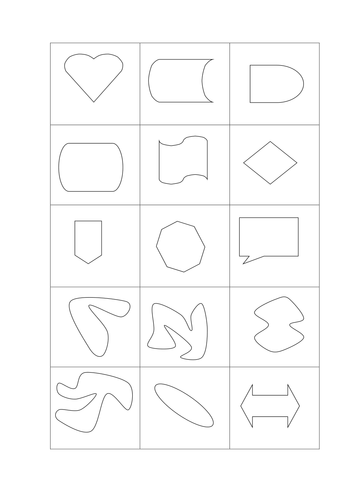 Straight and curved shapes worksheets by bgreen73 - Teaching Resources