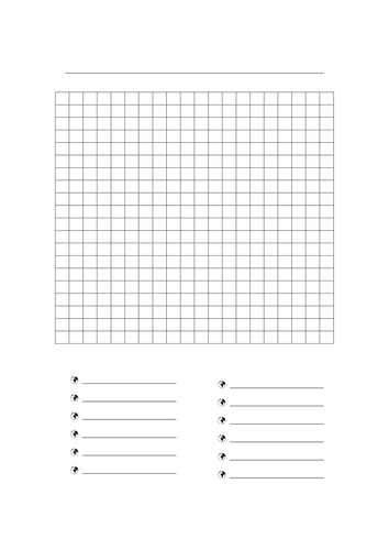 Find A Word Template Free Printable