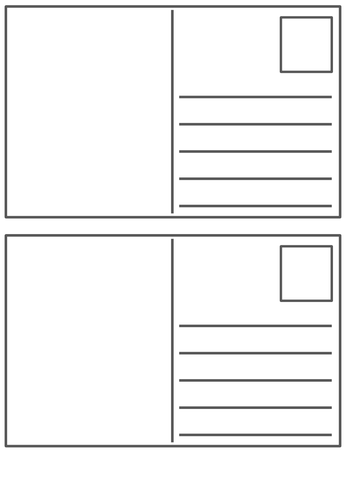 Blank Postcard Template By Peaches1980 Teaching Resources Tes
