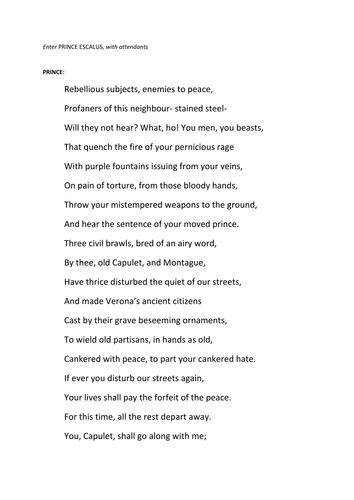 Is prince escalus a montague picture