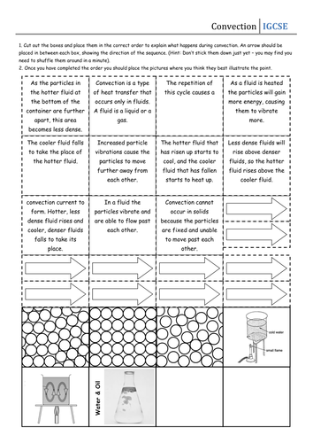 Convection Currents Sequencing Activity by CSnewin - Teaching Resources