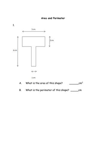 Area and Perimeter worksheet by bjj12 - Teaching Resources - Tes