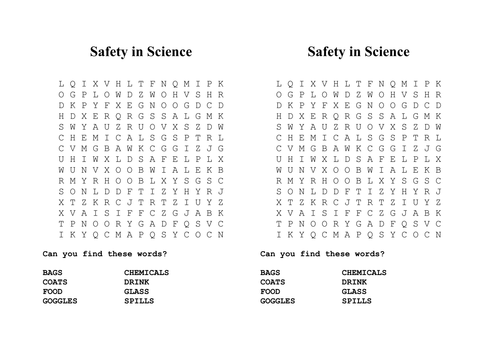 lab-safety-word-search-answers-key