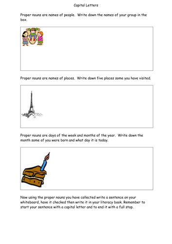 Proper nouns worksheet by parfett - Teaching Resources - Tes