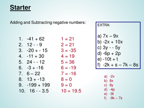 Multiplying and Dividing Negative number powerpoin by lauramathswilson