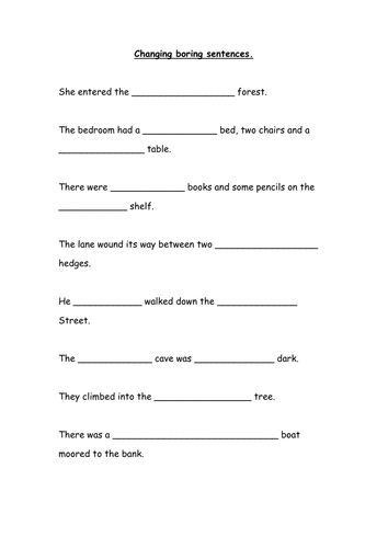 Adding Adjectives Into Sentences By SpecialRach Teaching Resources Tes