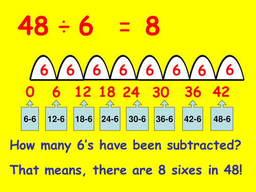 Division-repeated subtraction and chunking. by MO123 - Teaching