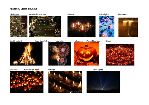 festival light sources by f8f1 - Teaching Resources - Tes