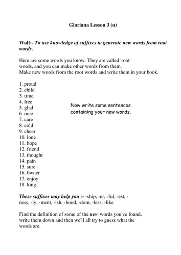 Adding suffix worksheets by lawood0 - Teaching Resources - Tes