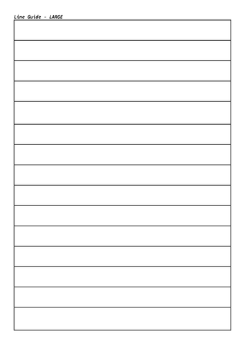 Handwriting Line guides 15mm 12mm 10mm by nellyache Teaching