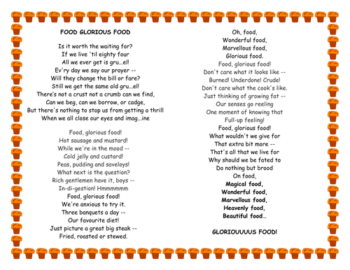 Food Glorious Food lyrics - Oliver Twist by pinguina81 - Teaching