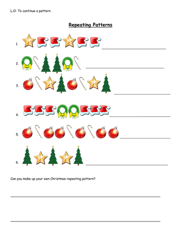 Christmas repeating patterns by vickyb83 - Teaching Resources - Tes